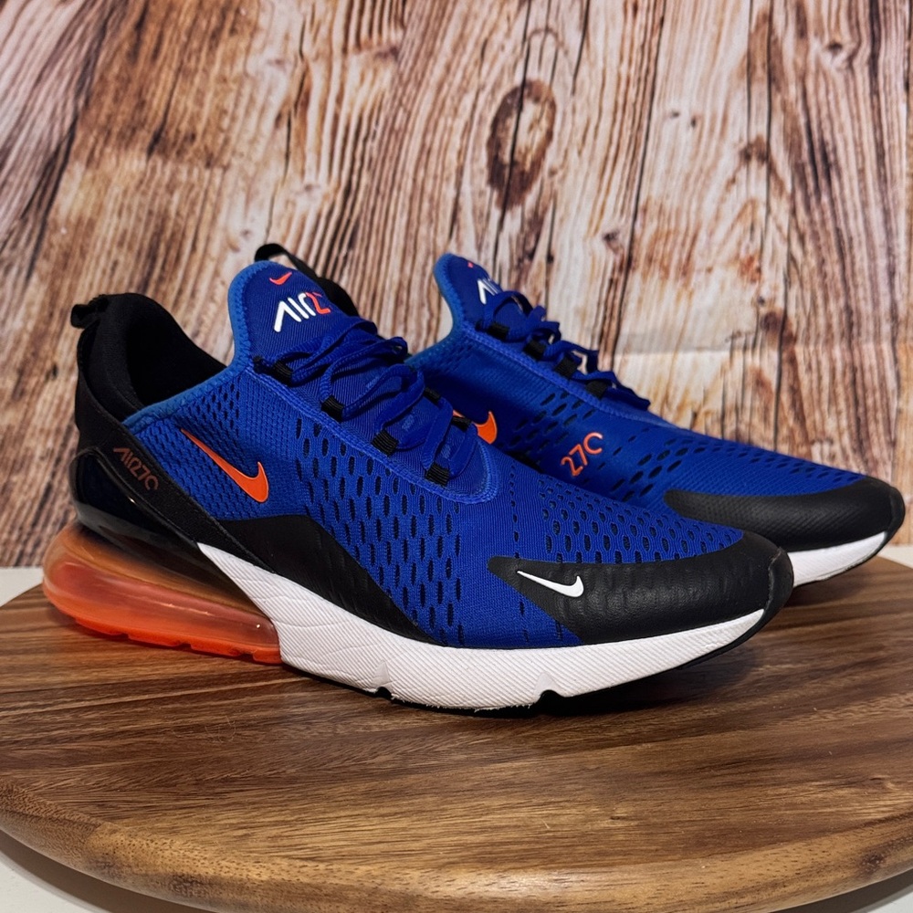 Nike Air Max 270 Blue and Orange Men's Sneakers